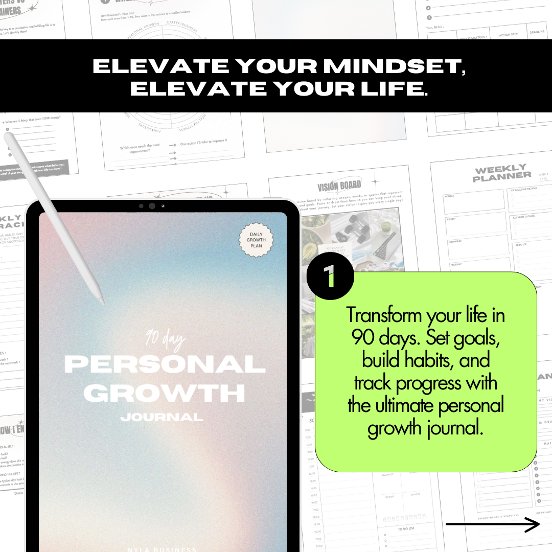 ✨ EXCLUSIVE BUNDLE: 90-Day Personal Growth Journal + 30 Days to Start Your Business ✨