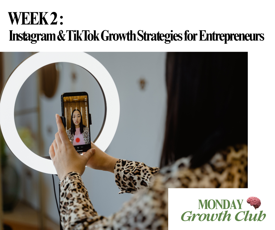 Monday 23rd June (7pm CET) : Instagram & TikTok Growth Strategies for Entrepreneurs
